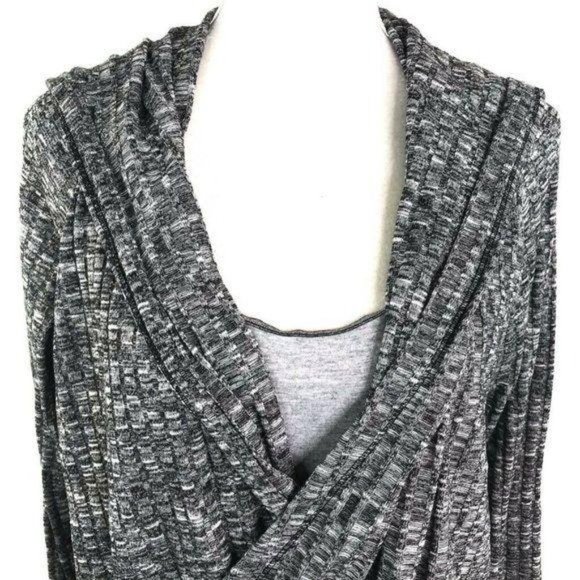 Juicy Couture Gray Hooded Faux Wrap Sweater - Picture 2 of 11